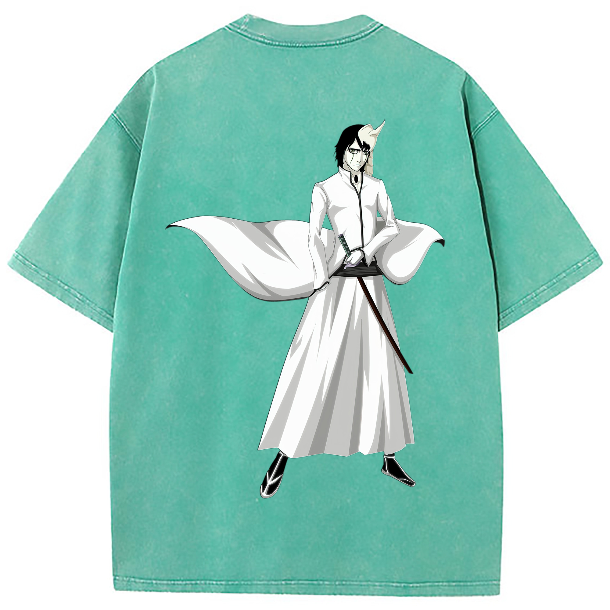 （画像用） ブリーチ ウルキオラ·シファー BLEACH Ulquiorra cifer 綿100% ヴィンテージ風 半袖Tシャツ（背面プリント）